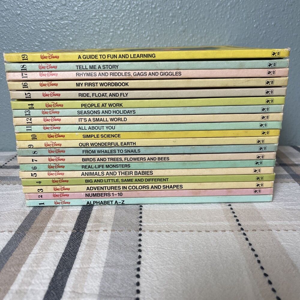 Walt Disney Fun to Learn Library volumes 1 - 19 - Complete Set - 1983